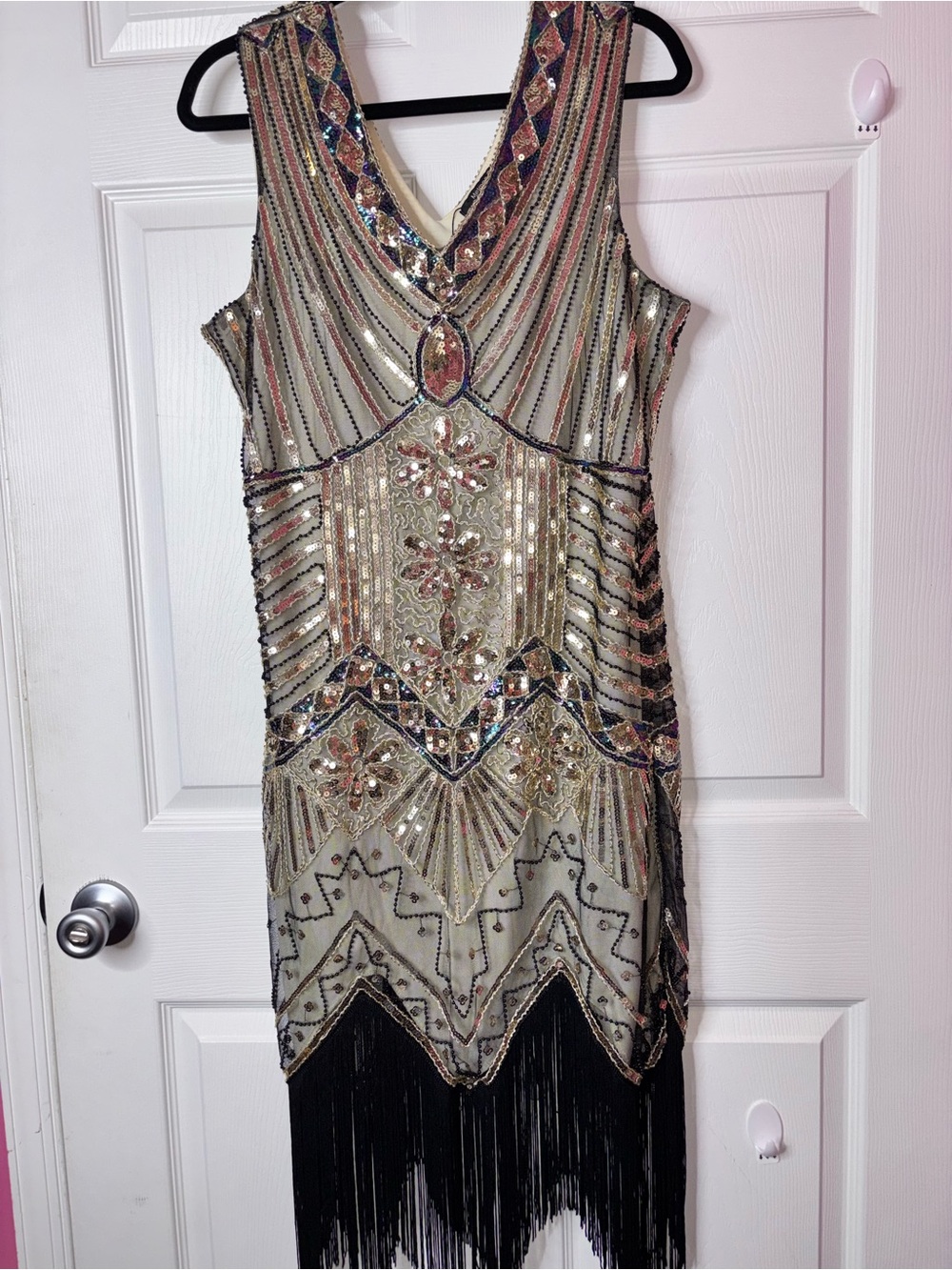 Metme 1920s Art Deco Flapper Dress,